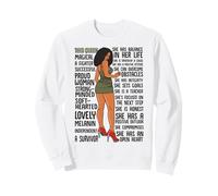 Mujeres Negras Melanin Poppin Mes de la Historia Negra Queen Woman Sudadera