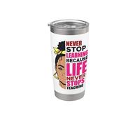 Mujeres negras Melanin Poppin Mes de la Historia Negra Queen Woman Vaso térmico de acero inoxidable de doble pared