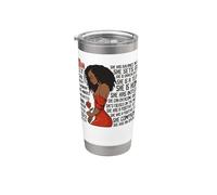 Mujeres negras Melanin Poppin Mes de la Historia Negra Queen Woman Vaso térmico de acero inoxidable de doble pared