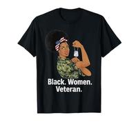 Mujeres Negras Veterano Afroamericano Mujer Soldado del Ejército Camiseta