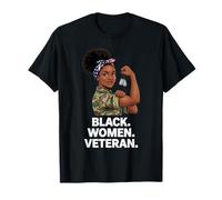 Mujeres Negras Veterano Afroamericano Mujer Soldado del Ejército Camiseta