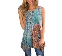 Mujeres Niñas Camisetas sin Mangas Redondas con Cuello en v Chaleco de Verano Camisa fluida Blusa Playera Top tee Color Puro Túnica de Tiras Floja Criss Cross Sexy Tallas Grandes