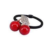 Mujeres Niñas Hairband Cuerda Cherry Ponytail Holder Lazos para el Cabello Styling Accesorio Elegante y popularDurability