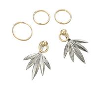 Mujeres Niñas Hojas Pendientes Pendientes Delantero Y Trasero Puesta En Servicio DuraderoTratamiento de Moda