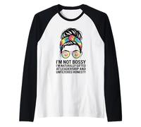 Mujeres no mandonas de liderazgo y honestidad naturalmente dotadas Camiseta Manga Raglan