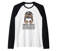 Mujeres no mandonas de liderazgo y honestidad naturalmente dotadas Camiseta Manga Raglan