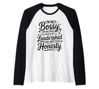 Mujeres no mandonas de liderazgo y honestidad naturalmente dotadas Camiseta Manga Raglan