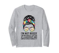 Mujeres no mandonas de liderazgo y honestidad naturalmente dotadas Manga Larga