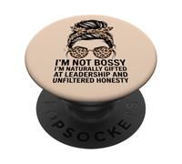 Mujeres no mandonas de liderazgo y honestidad naturalmente dotadas PopSockets PopGrip Adhesivo