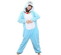 Mujeres Onesie Pijama de Dibujos Animados Adulto Encantador Gato Azul Kigurumis Traje de Fiesta Anime Pijamas Invierno cálido Suave Dormir Mono XL Doraemon