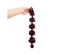 Mujeres Peluca de cola caballo sintética con extensiones trenza larga y lazos for niñas Uso diario(Dark Brown)