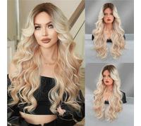 Mujeres Peluca de pelo largo y rizado con ondas grandes, cubierta completa for la cabeza for mujer, moderna natural, adecuada for diversas ocasiones Aspecto natural(B)