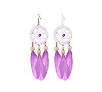 Mujeres Pendientes Mother Valentine's Day Presenta Creatividad Long Coffee Feather Pendientes Tassel Accesorios de Orejas Bohemio Accesorios de Comercio Exterior Pendientes para Mujeres Pendientes