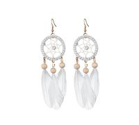 Mujeres Pendientes Mother Valentine's Day Presenta Creatividad Long Coffee Feather Pendientes Tassel Accesorios de Orejas Bohemio Accesorios de Comercio Exterior Pendientes para Mujeres Pendientes