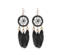 Mujeres Pendientes Mother Valentine's Day Presenta Creatividad Long Coffee Feather Pendientes Tassel Accesorios de Orejas Bohemio Accesorios de Comercio Exterior Pendientes para Mujeres Pendientes