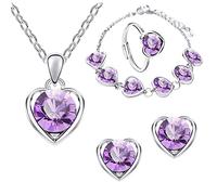 Mujeres personalizadas joyería fina azul azul y corazón colgante collares Body, Aleación, Sin gemas