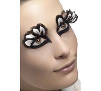 Mujeres, plumas marrones y blancas, contiene pegamento, talla única, 24255 (EE. UU.) [marrón, talla única]