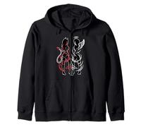 Mujeres sexys, símbolo de dualidad, diablo y ángel Sudadera con Capucha