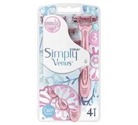 Mujeres Simply Venus 3 maquinillas de afeitar desechables, 4 piezas
