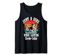 Mujeres Solo una Chica Que ama Border Collies para Camiseta sin Mangas