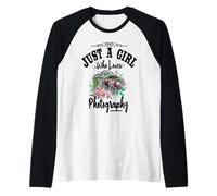Mujeres Sólo una Chica Que ama la fotografía Camiseta Manga Raglan