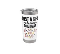 Mujeres solo una chica que ama los Dobermans para dueños de Vaso térmico de acero inoxidable de doble pared
