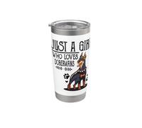 Mujeres solo una chica que ama los Dobermans para dueños de Vaso térmico de acero inoxidable de doble pared
