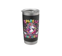 Mujeres-Sparkle Like A Unicorn Cute Unicorn Lover Magic Vaso térmico de acero inoxidable de doble pared