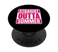 Mujeres Straight Outta Summer Back To School First Day Girls PopSockets PopGrip Adhesivo