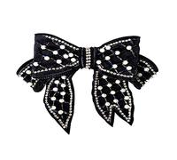 Mujeres Tada Vintage Boot Vintage Broche de perlas de Bow Women's Velvet Cross para boda de fiesta