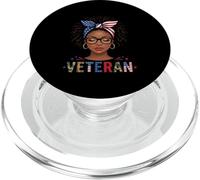 Mujeres Veteranas Negras Soldado Afroamericano Femenino Ejército PopSockets PopGrip para MagSafe