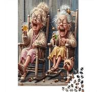Mujeres Viejas Divertidas 1000 Piezas Stock De Cartas Premium Rompecabezas Conjunto Amantes De La Familia Divertido Juego Alivio del Estrés Decoración De Paredes 70x50cm/1000pcs