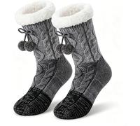 Mujeres Zapatillas Pelusas Calcetín Cálido Grueso Suave | Calzini invernali per le donne con impugnature antiscivolo Calzini caldi per pantofole,Calzini per pavimento