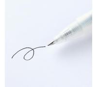 MUJI 無印良品 Bolígrafo de gel retráctil, punta fina de 0,5 mm, escritura suave, cuerpo transparente (negro, 0,3 mm)