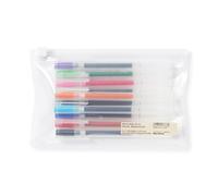 MUJI 無印良品 Bolígrafos de tinta de gel, punta de 0,5 mm, juego de 10 colores, estilo tapa, fabricado en Japón