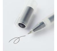 MUJI 無印良品 Bolígrafos de tinta de gel, punta de 0,5 mm, juego de 10, estilo tapa (negro)