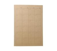 MUJI 無印良品 Cuaderno planificador mensual A5 sin fecha, 32 hojas, papel japonés, blanco y kraft