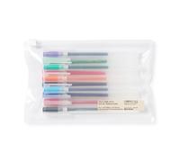 MUJI 無印良品 Juego de 10 bolígrafos de tinta de gel de color punta 0,38 mm con tapa
