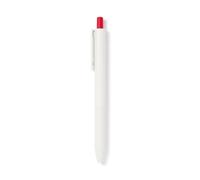 Muji - Bolígrafo a base de aceite, 5.5 pulgadas de longitud, recargable, disponible en puntas de 0.38 mm/0.5 mm/0.7 mm, blanco (rojo, 0.5)