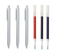 MUJI - Bolígrafo de aluminio tipo Knock, punta de 0,5 mm, recargable (3)