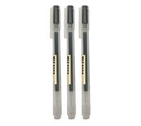 Muji Bolígrafo de tinta de gel, negro, 0,5 mm, paquete de 3 (importado de Japón)