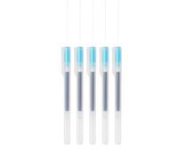 Muji - Bolígrafos de tinta de gel, paquete de 5, tipo tapa, 0,38 mm/0,5 mm, transparente (azul claro, 0,5 mm)