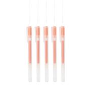 Muji - Bolígrafos de tinta de gel, paquete de 5, tipo tapa, 0,38 mm/0,5 mm, transparente (naranja, 0,38 mm)