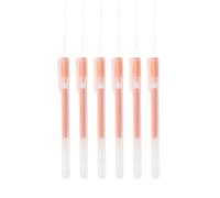 Muji - Bolígrafos de tinta de gel, paquete de 6, tipo tapa, punta de 0,38 mm/0,5 mm, cuerpo translúcido (naranja, 0,5 mm)