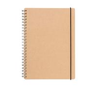 MUJI Cuaderno de doble anillo con correa punteada Beige A5, 1 unidad