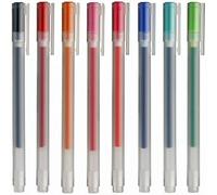 Muji - Juego de bolígrafos de tinta de gel de 0,38 mm, 8 colores