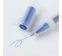 MUJI - Juego de bolígrafos de tinta de gel, tipo tapa (juego de 3 piezas) (azul, 0,5 mm)
