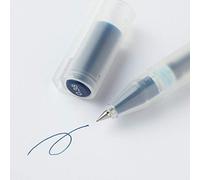 MUJI - Juego de bolígrafos de tinta de gel, tipo tapa (juego de 3 piezas) (azul marino, 0,38 mm)