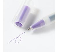 MUJI - Juego de bolígrafos de tinta de gel, tipo tapa (juego de 3 piezas) (morado, 0,5 mm)