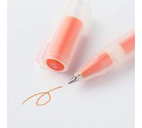 MUJI Juego de bolígrafos de tinta de gel, tipo tapa (juego de 3 piezas) (naranja, 0,5 mm)
